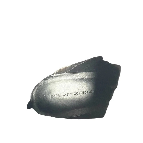 Zara Black Patent Leather Sock Boots Size 39‎ / US 8 - Picture 7 of 8